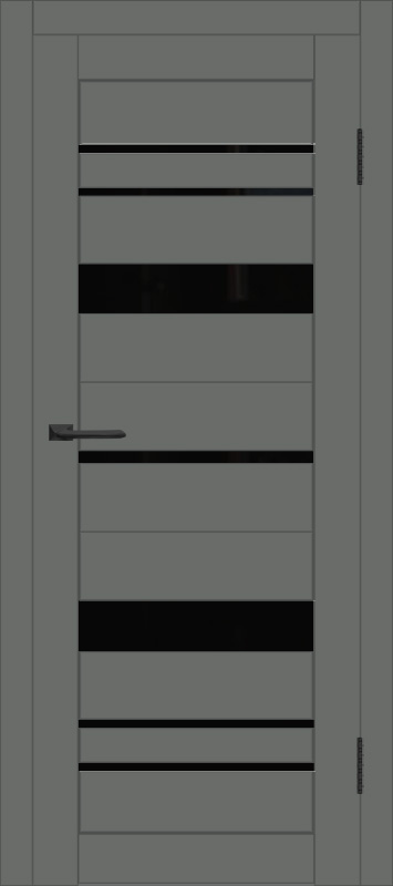 Межкомнатная дверь с экошпоном ДП DIM I-16 Graphite Matt Lacobel Black