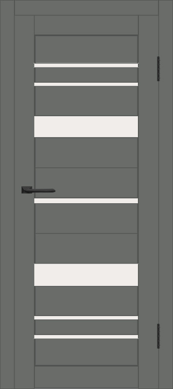 Межкомнатная дверь с экошпоном ДП DIM I-16 Graphite Matt Сатинато Белый