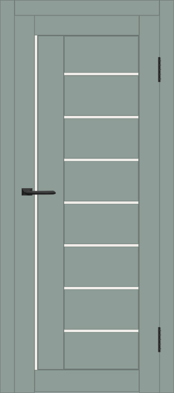 Межкомнатная дверь с экошпоном ДП DIM I-17 Gloomy sky Matt Сатинато Белый