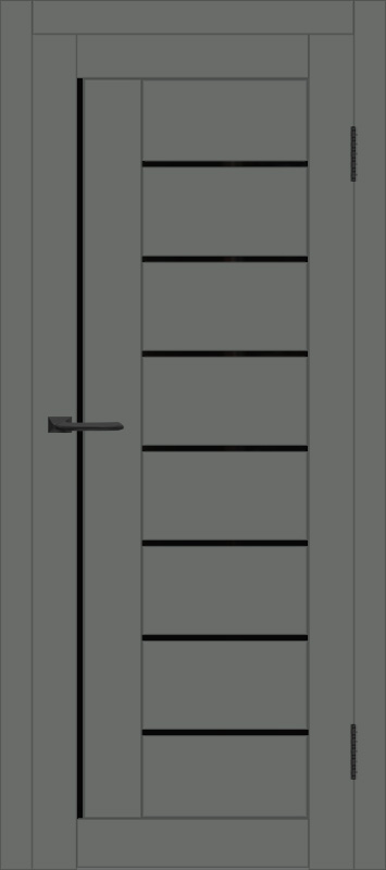 Межкомнатная дверь с экошпоном ДП DIM I-17 Graphite Matt Lacobel Black