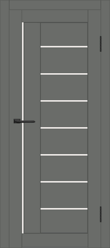 Межкомнатная дверь с экошпоном ДП DIM I-17 Graphite Matt Сатинато Белый