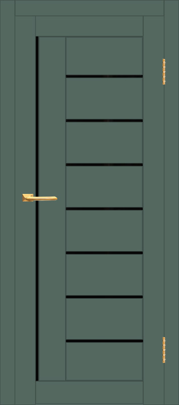 Межкомнатная дверь с экошпоном ДП DIM I-17 Seagrass Matt Lacobel Black