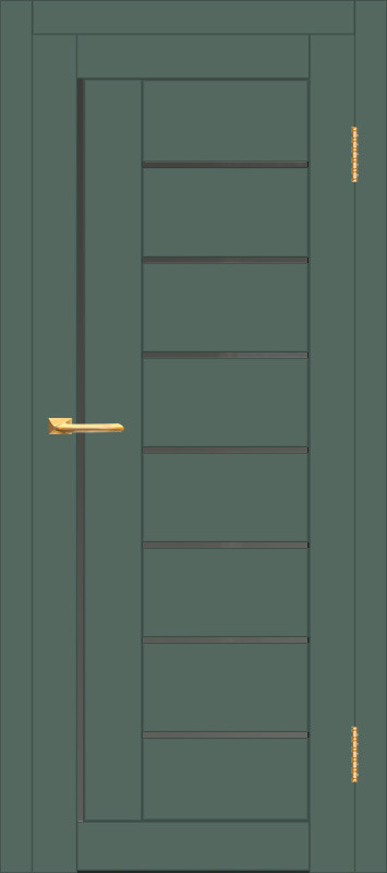 Межкомнатная дверь с экошпоном ДП DIM I-17 Seagrass Matt Сатинато Графит