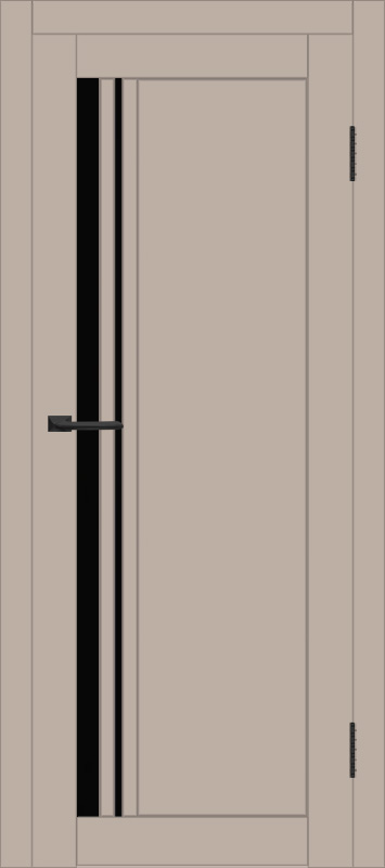 Межкомнатная дверь с экошпоном ДП DIM I-19.1 Dune Matt Lacobel Black