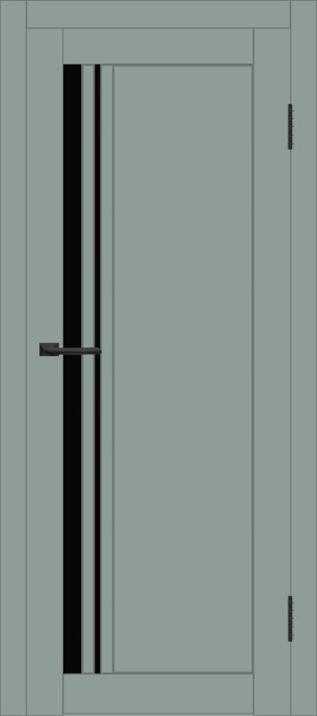 Межкомнатная дверь с экошпоном ДП DIM I-19.1 Gloomy sky Matt Lacobel Black