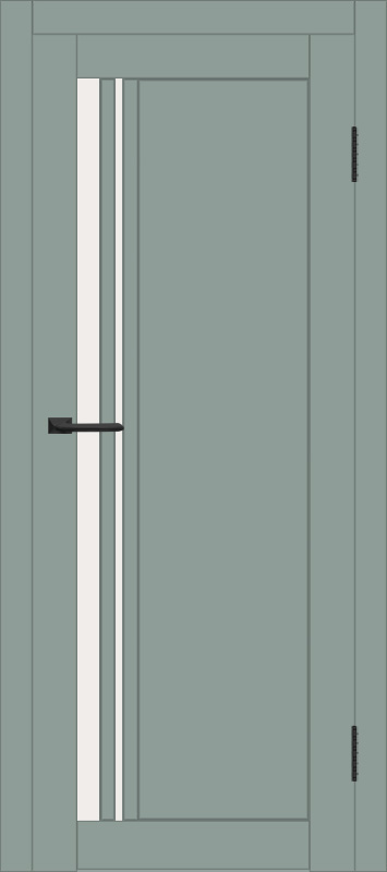 Межкомнатная дверь с экошпоном ДП DIM I-19.1 Gloomy sky Matt Сатинато Белый