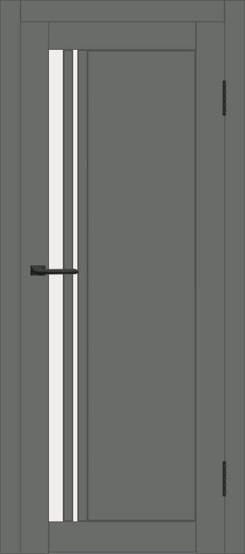 Межкомнатная дверь с экошпоном ДП DIM I-19.1 Graphite Matt Сатинато Белый