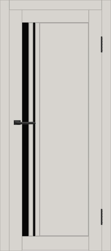 Межкомнатная дверь с экошпоном ДП DIM I-19.1 Silk Matt Lacobel Black