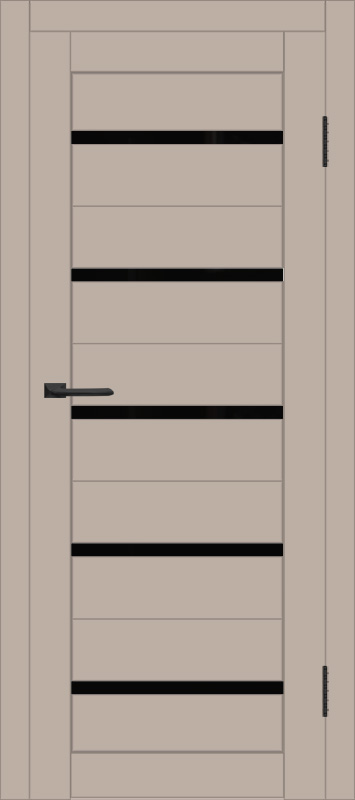 Межкомнатная дверь с экошпоном ДП DIM I-1 Dune Matt Lacobel Black