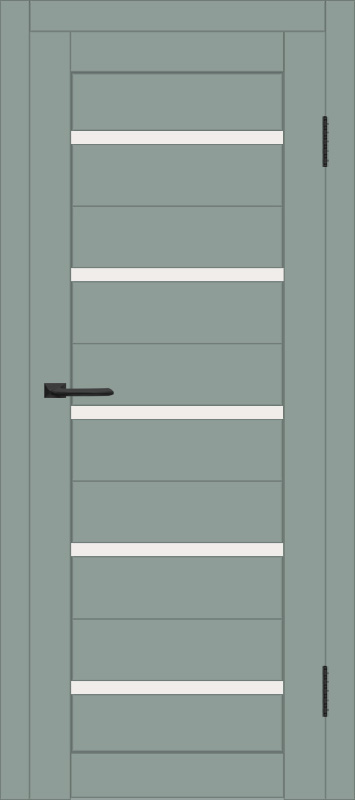 Межкомнатная дверь с экошпоном ДП DIM I-1 Gloomy sky Matt Сатинато Белый