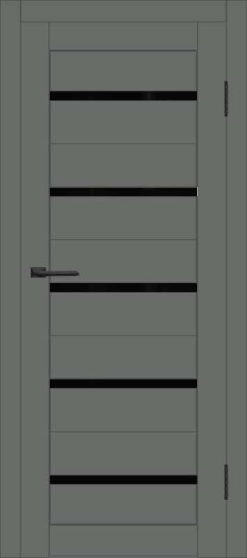 Межкомнатная дверь с экошпоном ДП DIM I-1 Graphite Matt Lacobel Black