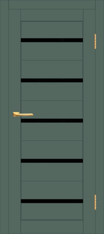 Межкомнатная дверь с экошпоном ДП DIM I-1 Seagrass Matt Lacobel Black