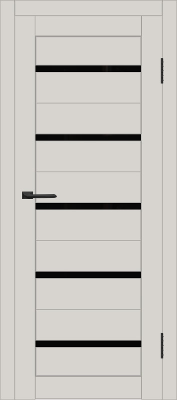 Межкомнатная дверь с экошпоном ДП DIM I-1 Silk Matt Lacobel Black