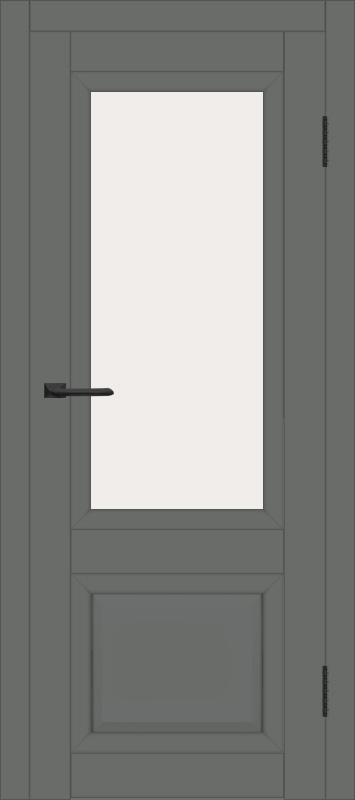 Межкомнатная дверь с экошпоном ДП DIM I-21 Graphite Matt Сатинато Белый