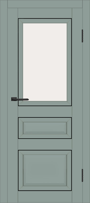 Межкомнатная дверь с экошпоном ДП DIM I-23 Gloomy sky Matt BM Сатинато Белый