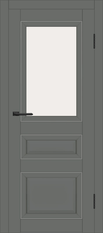 Межкомнатная дверь с экошпоном ДП DIM I-23 Graphite Matt GM Сатинато Белый