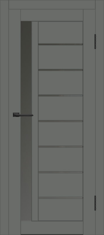 Межкомнатная дверь с экошпоном ДП DIM I-2 Graphite Matt Сатинато Графит