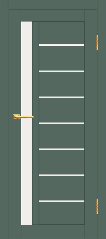 Межкомнатная дверь с экошпоном ДП DIM I-2 Seagrass Matt Сатинато Белый