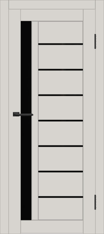 Межкомнатная дверь с экошпоном ДП DIM I-2 Silk Matt Lacobel Black