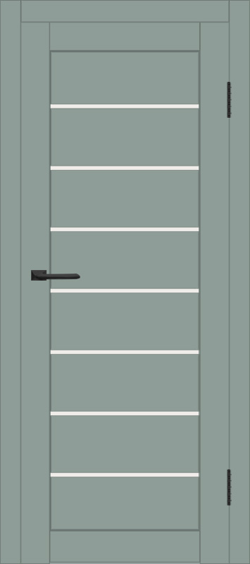 Межкомнатная дверь с экошпоном ДП DIM I-3 Gloomy sky Matt Сатинато Белый