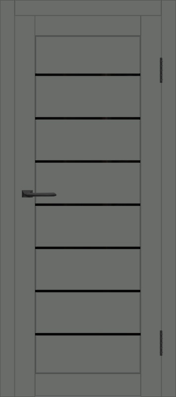 Межкомнатная дверь с экошпоном ДП DIM I-3 Graphite Matt Lacobel Black