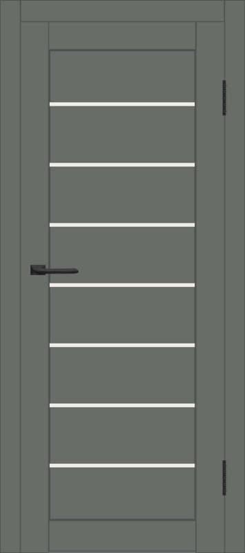 Межкомнатная дверь с экошпоном ДП DIM I-3 Graphite Matt Сатинато Белый