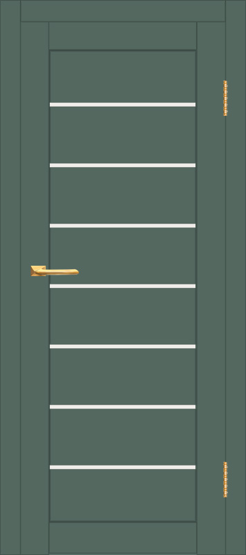 Межкомнатная дверь с экошпоном ДП DIM I-3 Seagrass Matt Сатинато Белый