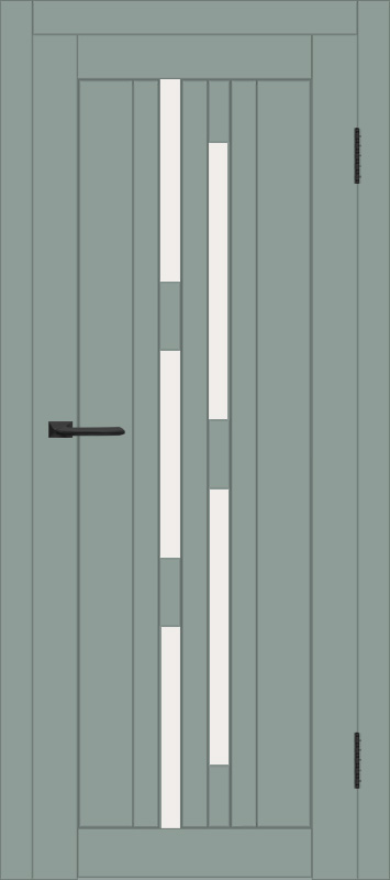 Межкомнатная дверь с экошпоном ДП DIM I-4 Gloomy sky Matt Сатинато Белый