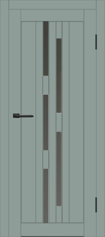 Межкомнатная дверь с экошпоном ДП DIM I-4 Gloomy sky Matt Сатинато Графит