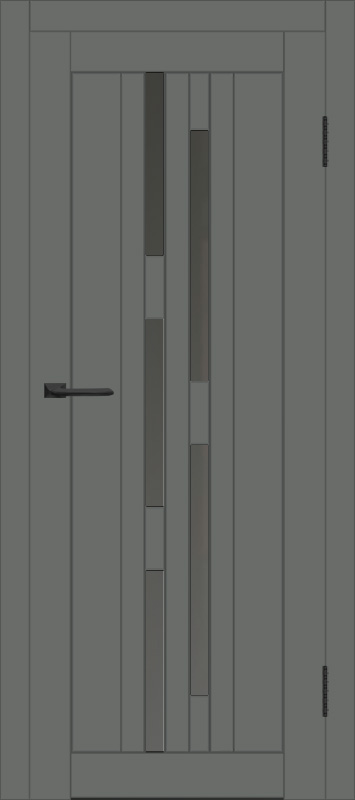 Межкомнатная дверь с экошпоном ДП DIM I-4 Graphite Matt Сатинато Графит