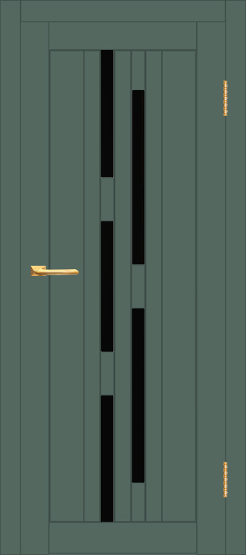 Межкомнатная дверь с экошпоном ДП DIM I-4 Seagrass Matt Lacobel Black