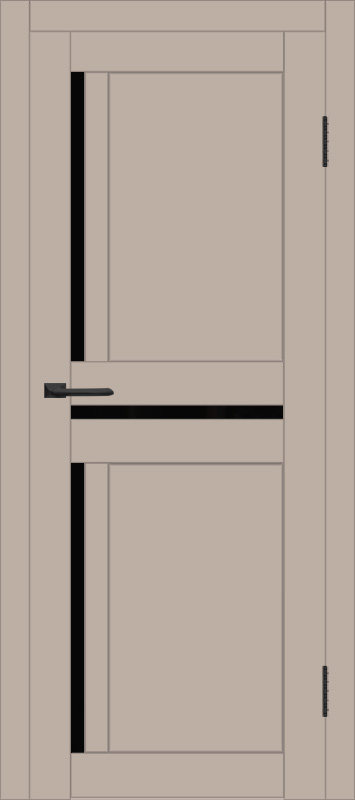 Межкомнатная дверь с экошпоном ДП DIM I-5.1 Dune Matt Lacobel Black