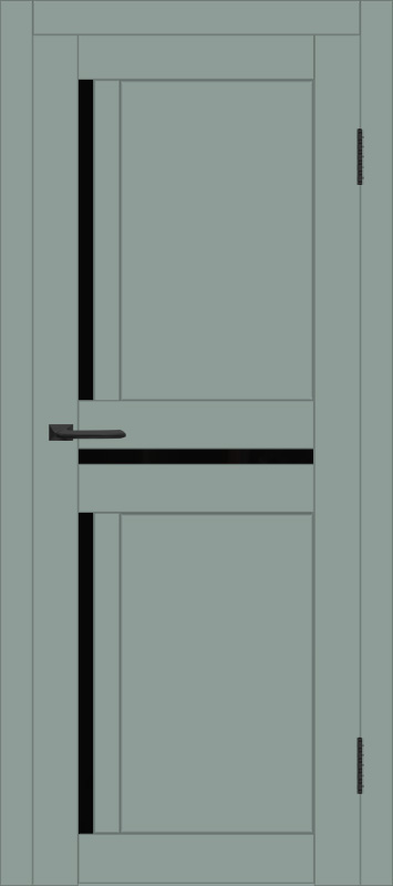 Межкомнатная дверь с экошпоном ДП DIM I-5.1 Gloomy sky Matt Lacobel Black