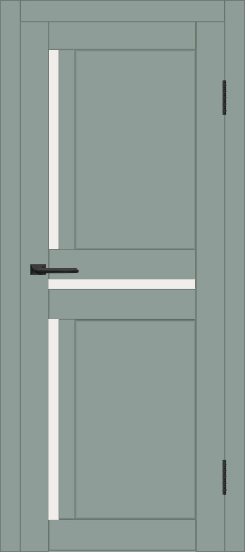 Межкомнатная дверь с экошпоном ДП DIM I-5.1 Gloomy sky Matt Сатинато Белый