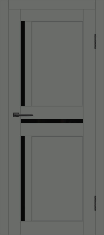 Межкомнатная дверь с экошпоном ДП DIM I-5.1 Graphite Matt Lacobel Black