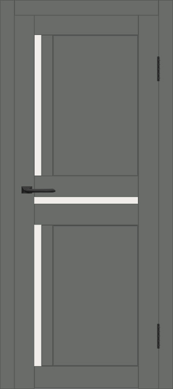Межкомнатная дверь с экошпоном ДП DIM I-5.1 Graphite Matt Сатинато Белый