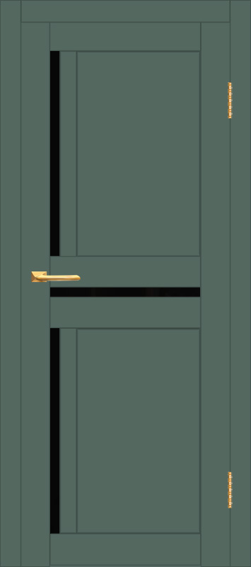 Межкомнатная дверь с экошпоном ДП DIM I-5.1 Seagrass Matt Lacobel Black