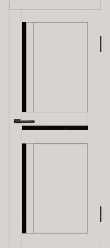 Межкомнатная дверь с экошпоном ДП DIM I-5.1 Silk Matt Lacobel Black