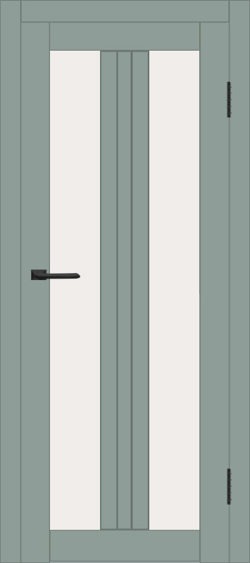 Межкомнатная дверь с экошпоном ДП DIM I-6 Gloomy sky Matt Сатинато Белый