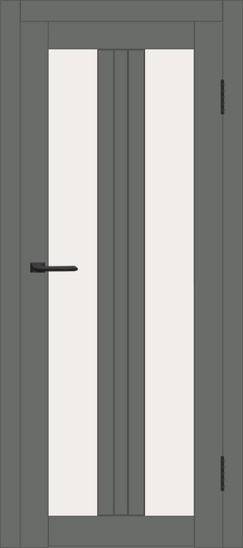 Межкомнатная дверь с экошпоном ДП DIM I-6 Graphite Matt Сатинато Белый