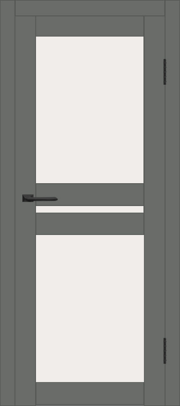 Межкомнатная дверь с экошпоном ДП DIM I-7 Graphite Matt Сатинато Белый