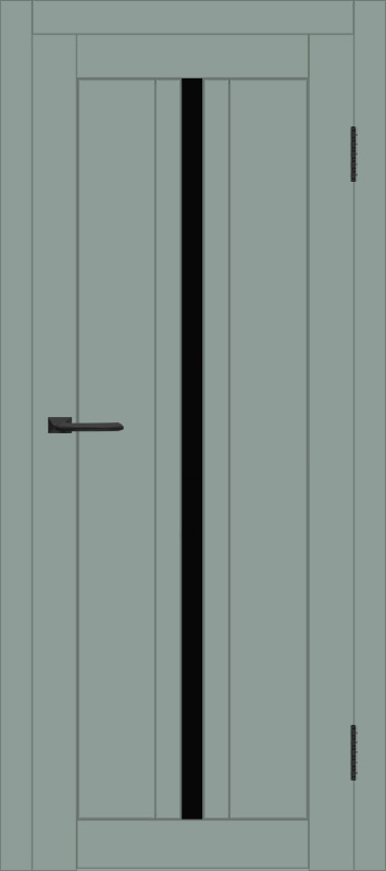 Межкомнатная дверь с экошпоном ДП DIM I-9 Gloomy sky Matt Lacobel Black