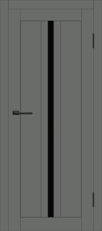 Межкомнатная дверь с экошпоном ДП DIM I-9 Graphite Matt Lacobel Black