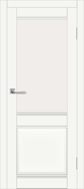 Межкомнатная дверь с экошпоном ДП DIM I-11 Crystal Matt Сатинато Белый