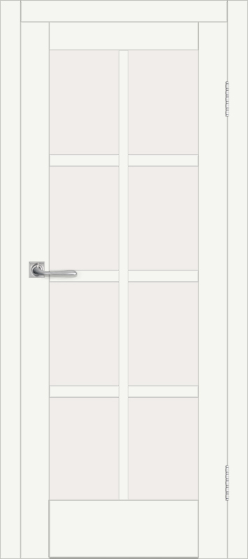 Межкомнатная дверь с экошпоном ДП DIM I-14 Crystal Matt Сатинато Белый
