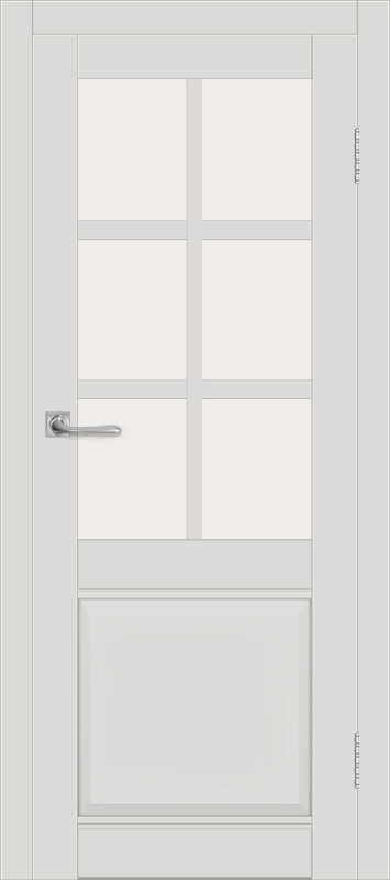 Межкомнатная дверь с экошпоном ДП DIM I-15 Smoky Matt Сатинато Белый
