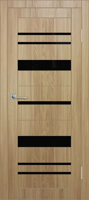 Межкомнатная дверь с экошпоном ДП DIM I-16 Sandy Wood Lacobel Black