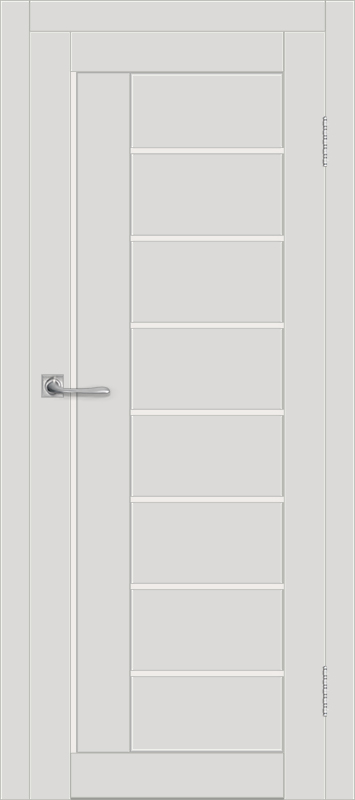 Межкомнатная дверь с экошпоном ДП DIM I-17 Smoky Matt Сатинато Белый