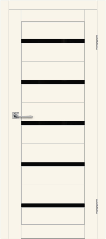 Межкомнатная дверь с экошпоном ДП DIM I-1 Angel Matt Lacobel Black