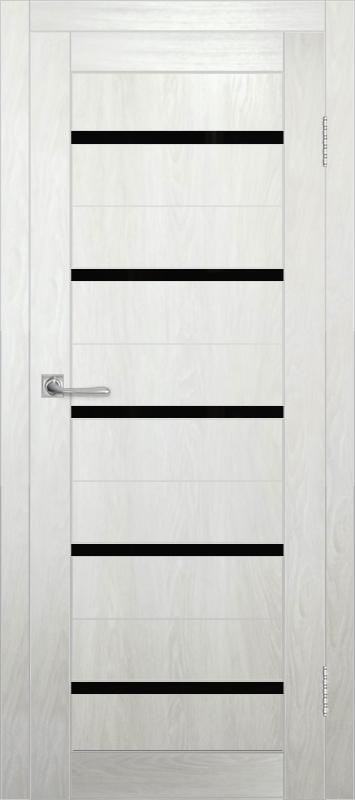 Межкомнатная дверь с экошпоном ДП DIM I-1 Blond Wood Lacobel Black